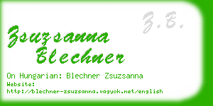 zsuzsanna blechner business card